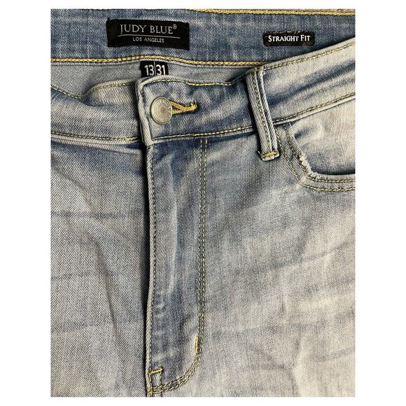 Judy Blue High Waist Light Wash Straight Leg Size 13/31 - Picture 5 of 13